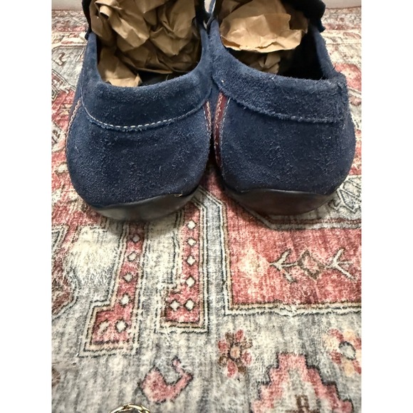 Mens Navy Suede Driving Moccasins Loafers Shoes Size 12 - Picture 3 of 4